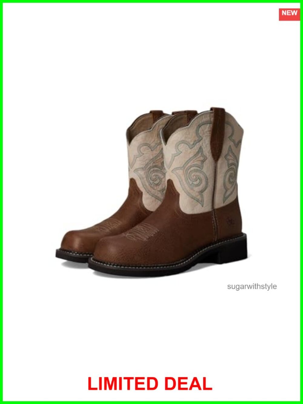 Women's Western Cowgirl Boots Full-Grain Leather Mid-Calf 8" Shaft